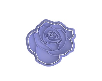 Rose Cookie Cutter, Stempel und Debosser Set