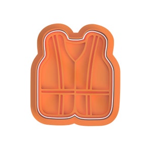 High Visibility Vest Cookie Cutter, Stamp and Debosser Set