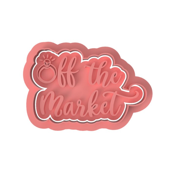 Off The Market Engagement Cookie Cutter, Stamp and Debosser Set