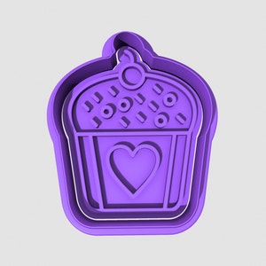 Cupcake Cookie Cutter, Stamp and Debosser Set