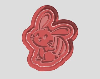 Osterhase Ausstechform, Stempel und Prägestempel Set