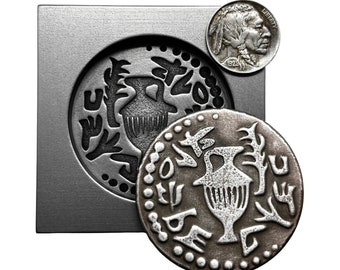 ELEAZAR THE PRIEST Silver Denarius [132-133 C.E.] - Graphite Coin Mold