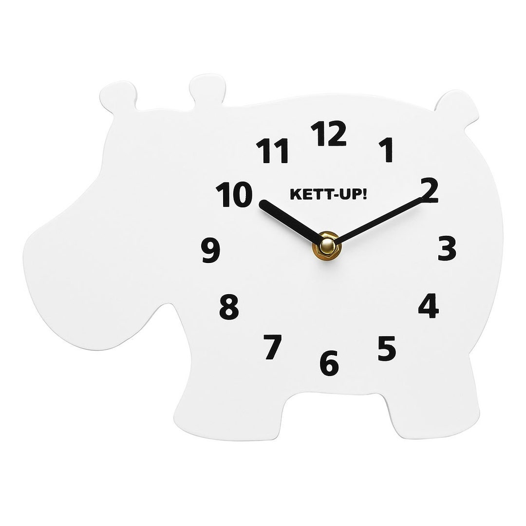 Children's Wall Clock Hippo Etsy