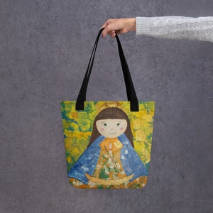 Heilige Jungfrau Maria inspiriert Einkaufstasche | Entworfen von MarthaByMaity