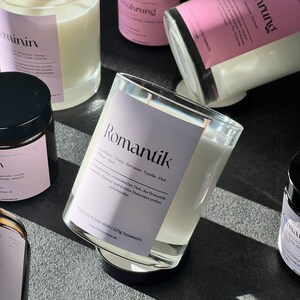 Romantic scented candle I Valentine&#39;s Day gift I Soy wax candle I Candle in a glass I Gift for girlfriend I Mother&#39;s Day gift