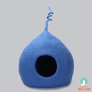 Tendril Design Felt Cat Cave - Eco-friendly Handmade|Modern Home Decor|50 cm cozy and comfortable ideal cat cocoon