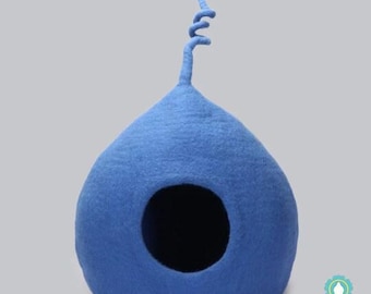 Tendril Design Felt Cat Cave - Eco-friendly Handmade|Modern Home Decor|50 cm cozy and comfortable ideal cat cocoon