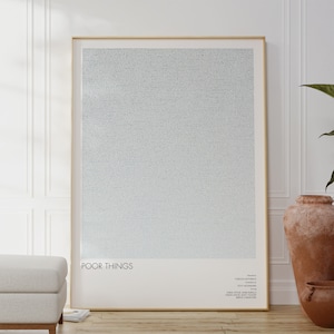 Poor Things Screenplay Movie Poster | Typographic Art Print | Colour Gradient | Minimalist Wall Decor |