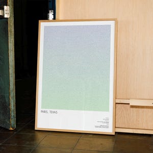 Paris, Texas Script Film Poster | Entire Screenplay Art Print | Minimalist Wall Decor | Alternative Movie Poster | Wim Wenders