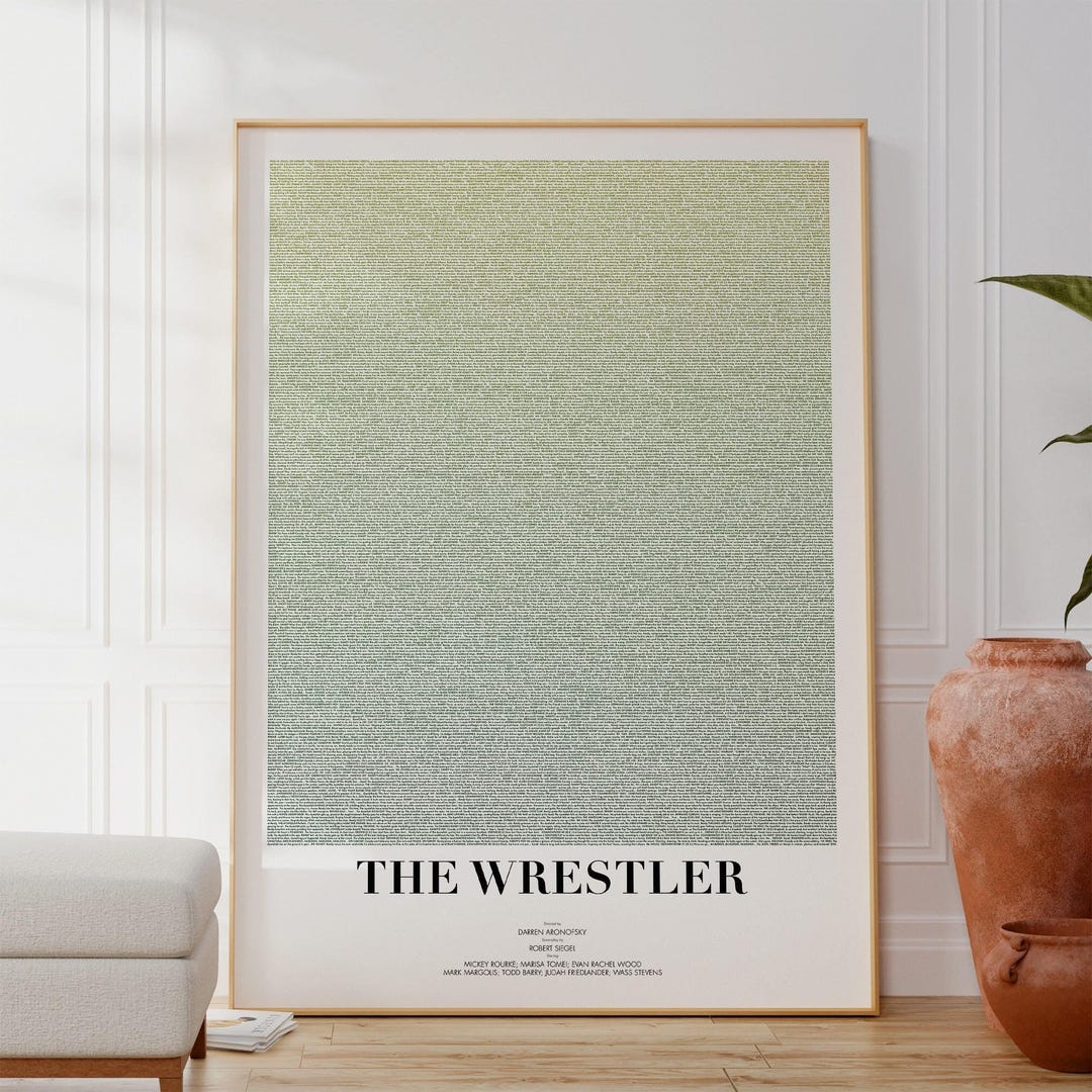 Screenwriting Posters The Wrestler Script Print | Complete Movie Screenplay | Fade Out Prints ...