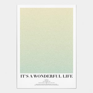 Póster con el guion de &quot;¡Qué bello es vivir!&quot; / Arte mural de película clásica para decoración del hogar