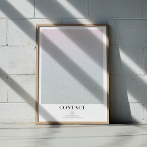 Contact Script Poster | Sci-Fi Drama Screenplay Art Print