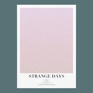 Strange Days Script Poster | Dark Sci-Fi Thriller Movie Wall Art for Home Deco
