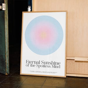 Le soleil éternel de l'esprit impeccable affiche du film | Impression sur pellicule typographique | Classique culte