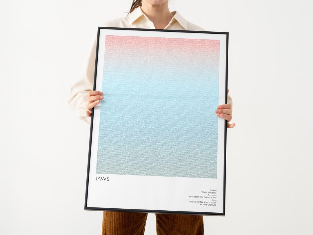 Screenwriting Posters Jaws Screenplay Art Print: Minimalist Movie Poster - Minimalist - - Etsy
