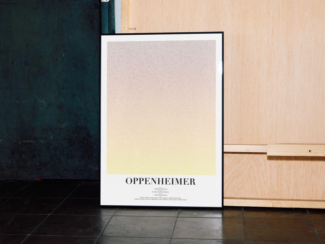 Screenwriting Posters Oppenheimer Screenplay Poster: Minimalist Color Gradient Art Print - Etsy