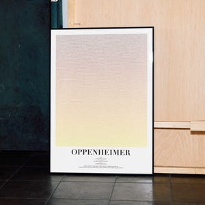 Oppenheimer Screenplay Poster: Minimalist Color Gradient Art Print