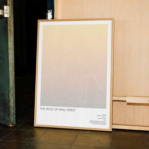 The Wolf of Wall Street Screenplay Print | Modern Typographic Film Poster