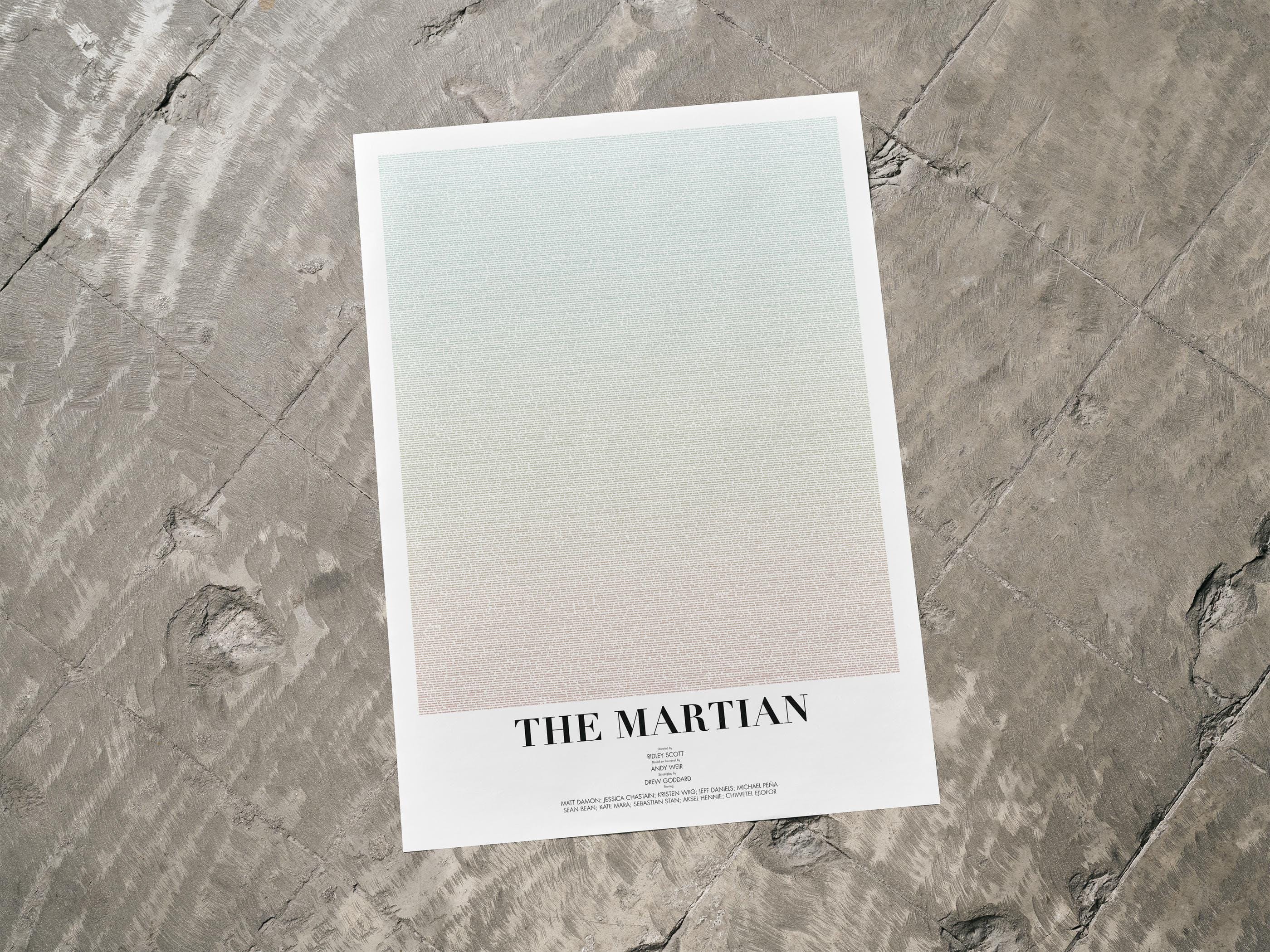 Marsian Script The Martian Script Poster | Ridley Scott Sci-fi Film Wall Art - Classic ...