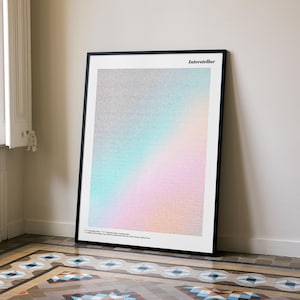 Interstellar Screenplay Poster | Alternative Typography Movie Print