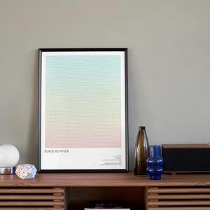 Blade Runner Script Poster | Minimalist Sci-Fi Film Art Print