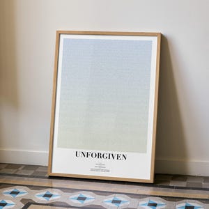 Unforgiven Screenplay Art | Typographic Western Film Poster for Home Cinema