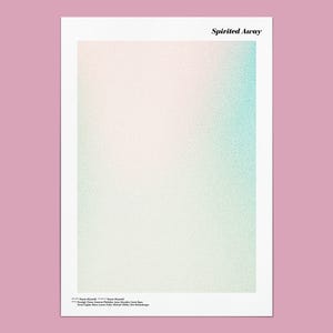 Spirited Away Movie Art Print | Studio Ghibli Minimalist Poster with Complete Screenplay for Alternative Decor | Film Script Poster