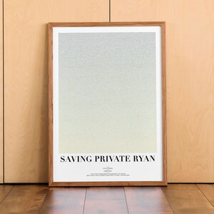 Saving Private Ryan Script Poster: Minimalist War Movie Art Print