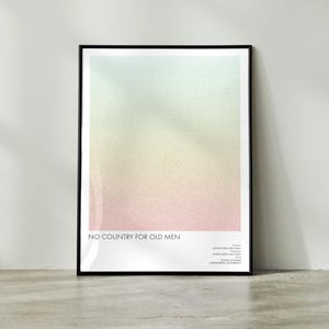 No Country for Old Men Movie Poster Art Print - Complete Screenplay in Futura Font - Cormac McCarthy - Coen Brothers - Typographic Art