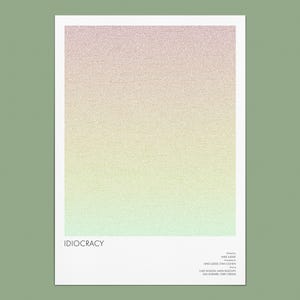 Idiocracy Script Poster | Kult Komödie Film Wandkunst