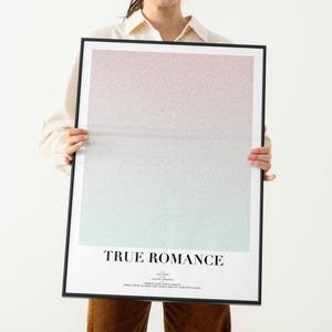 True Romance Screenplay Movie Poster | Complete Script Art Print | Minimalist Retro Wall Decor | Vintage-Inspired Minimalist Wall Art