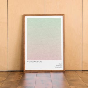 A Christmas Story Script Poster | Minimalist Holiday Wall Art