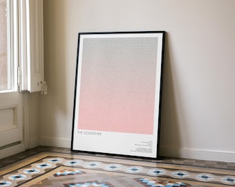 The Godfather Script Poster | Francis Ford Coppola Classic Film Wall Art - Minimalist -