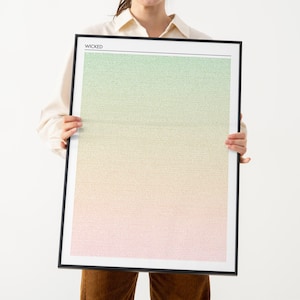 Póster de película musical de fantasía con guión malvado para cine en casa