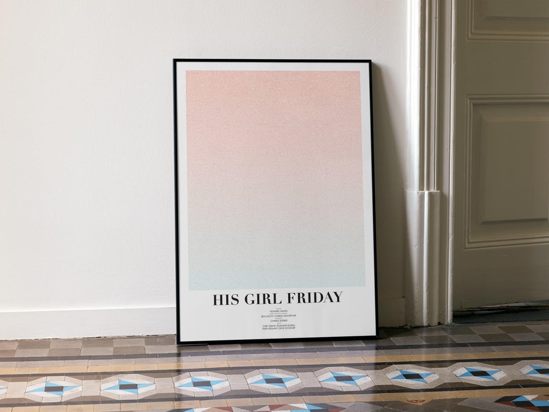 His Girl Friday Script Poster Vintage 1940s Film Wall Art Etsy
