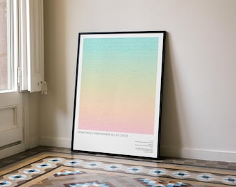 Everything Everywhere All at Once Screenplay Art Print: Color Gradient Movie Poster - Minimalist -