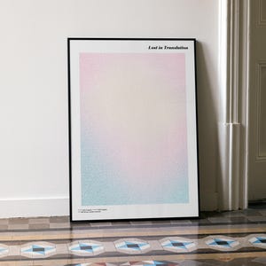 Plakat scenariusza filmu „Między słowami”: Film Sofii Coppoli, sztuka minimalistyczna