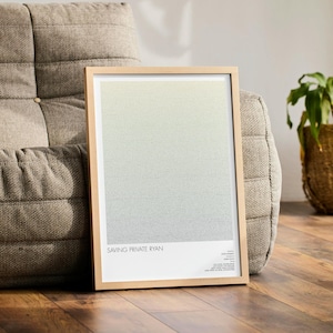 Saving Private Ryan Script Poster | Steven Spielberg Epic Film Wall Art