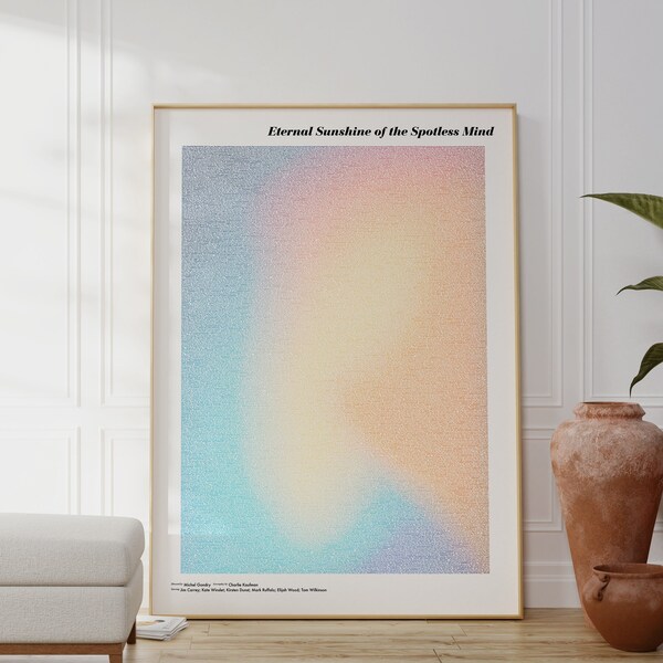 Eternal Sunshine of the Spotless Mind Movie Poster | Screenplay Art Print | Colourful Design | Midcentury Modern Art