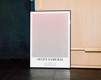 Seven Samurai Screenplay Poster | Minimalist Film Print - Classic -