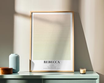 Rebecca Screenplay Poster | Fine Art Hitchcock Film Print