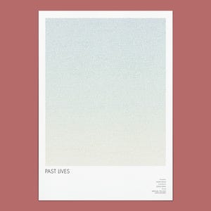 Past Lives Movie Poster | Art Print with Complete Screenplay | Minimalist Home Decor | Alternative Film Poster | Movie Gift |