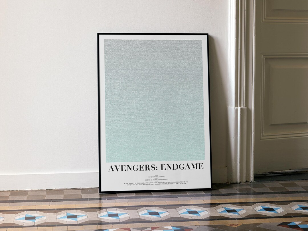 Avengers: Endgame Script Poster | Minimalist Superhero Film Art Print ...