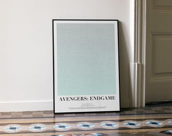 Avengers: Endgame Script Poster | Minimalist Superhero Film Art Print - Classic -