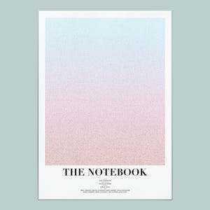 The Notebook Movie Art Print | Minimalist Poster with Full Screenplay for Unique Romantic Wall Decor