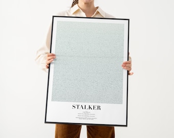Stalker Script Poster | Andrei Tarkovsky Sci-Fi Drama Film Wall Art - Classic -