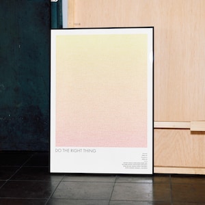 Do the Right Thing Script Poster | Bold Graphic Film Wall Art