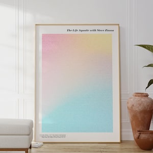 The Life Aquatic with Steve Zissou Screenplay Poster | Alternative Typography Movie Print