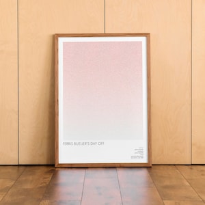 Ferris Bueller&#39;s Day Off Script Poster: Minimalist 80s Movie Art