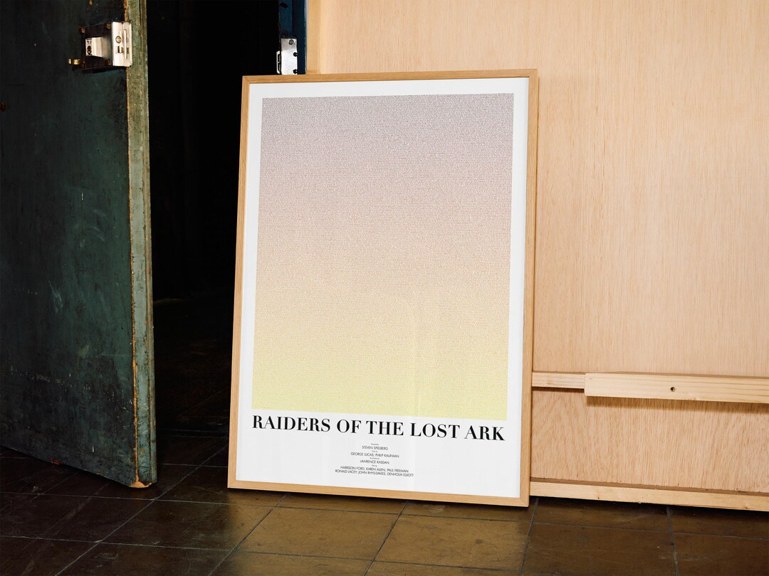 Raiders of the Lost Ark Script Poster Adventure Action Screenplay